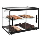 22 in. Tiered Pastry Display Case With Shelf and Sliding Door  ETL Certified, 2.2 cu. ft. Capacity (KM-DC-2CSBK)